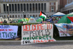 Aksi demo di Universitas Columbia menentang genosida Israel terhadap Gaza, sumber: BBC