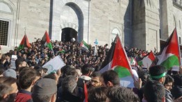 Ratusan warga Turki gelar aksi solidaritas untuk Palestina