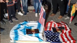 Tolak kebijakan Amerika, aktivis Palestina di Neblus bakar poster Presiden Donald Trump