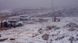 Arab Saudi Catat Suhu Terendah, Enam Permukiman di Utara Ditutupi Salju