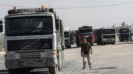 Jumlah truk pengangkut barang ke Jalur Gaza turun drastis
