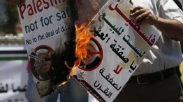 Ribuan warga Palestina gelar unjuk rasa tentang 'Perjanjian Abad Ini' di Ramallah