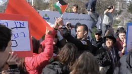 Polisi Israel merebut bendera Palestina dari pengunjuk rasa di Yerusalem