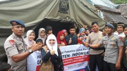 Muslimah Palestina peduli gempa Banten