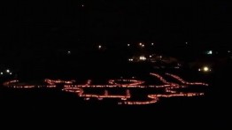 Warga Yordania tunjukkan dukungan untuk Palestina dengan menyalakan 22 ribu  lilin