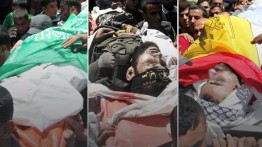 Ribuan orang hadiri pemakaman tiga warga Gaza yang wafat dalam gempuran Israel