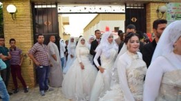 160 pengantin Palestina mengikuti pesta pernikahan massal