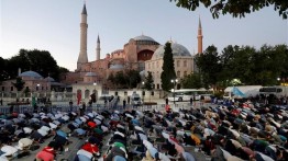 Bersama Ribuah Muslim, Erdogan Melaksanakan Shalat Jumat di Masjid Hagia Sophia 