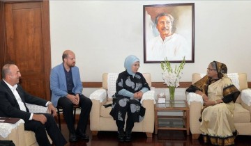 Emine Erdogan bertemu Menlu Bangladesh Hasinah Wajid di Dhaka