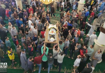 Prosesi pemakaman Abdul Halim Al-Najjar, yang berasal dari daerah Jabalia, di utara Jalur Gaza, yang meninggal dunia Kamis malam (11/05/2023), akibat serangan bom zionis Israel.